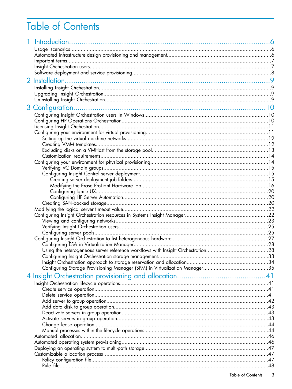 HP Matrix Operating Environment Software User Manual | Page 3 / 97