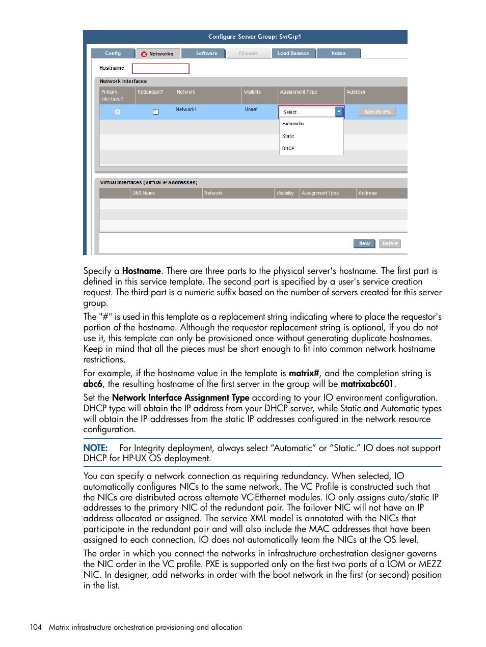 HP Matrix Operating Environment Software User Manual | Page 104 / 223