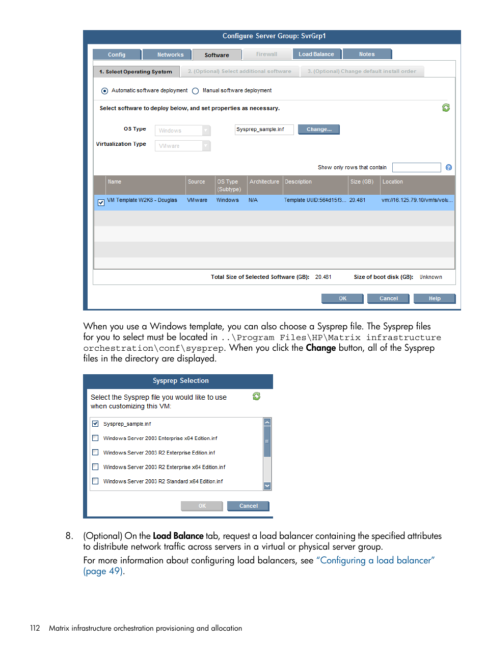 HP Matrix Operating Environment Software User Manual | Page 112 / 223