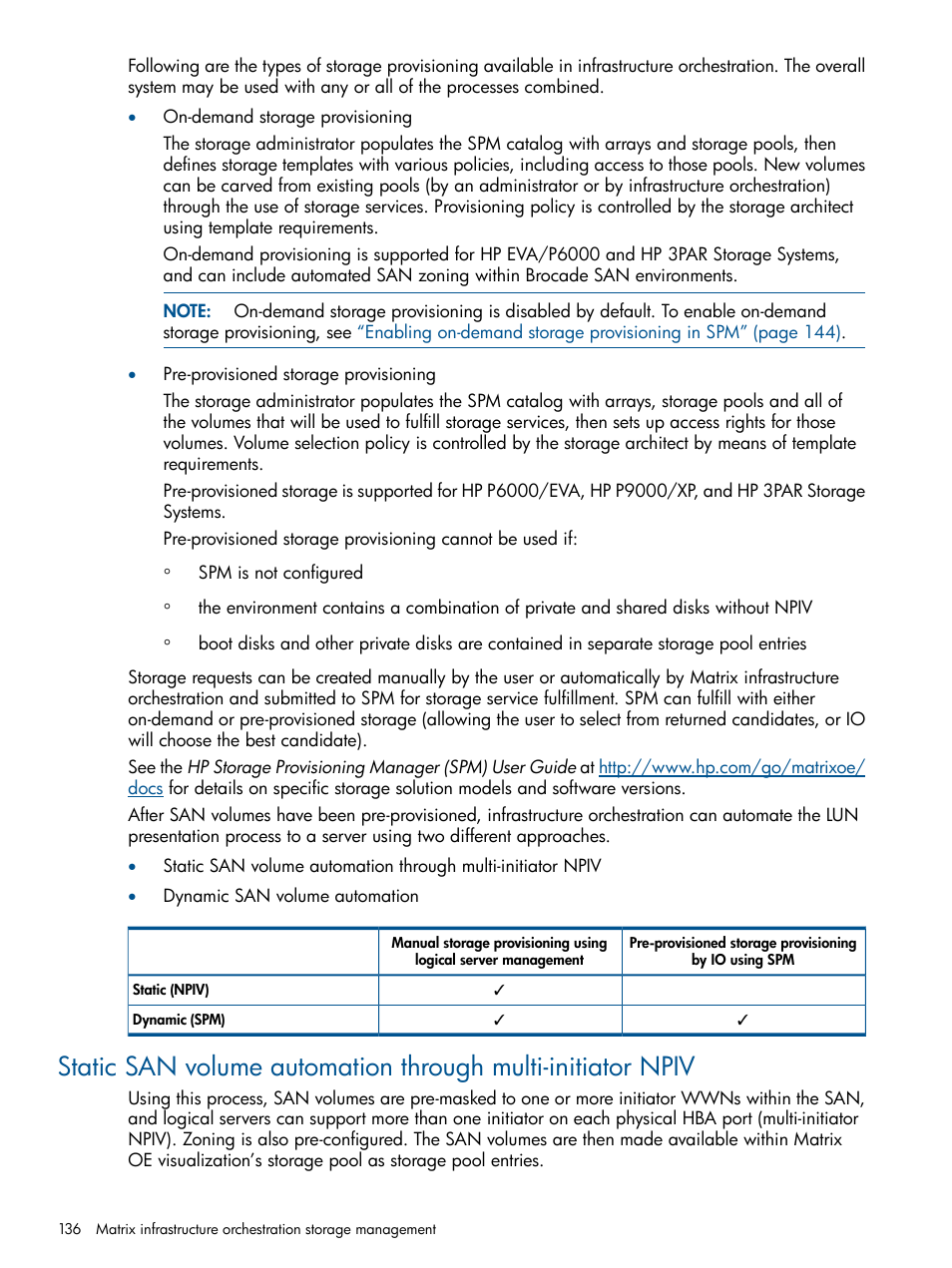 HP Matrix Operating Environment Software User Manual | Page 136 / 223