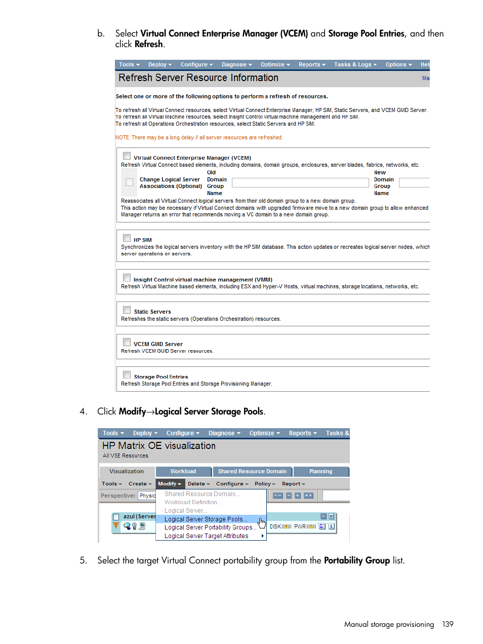 HP Matrix Operating Environment Software User Manual | Page 139 / 223