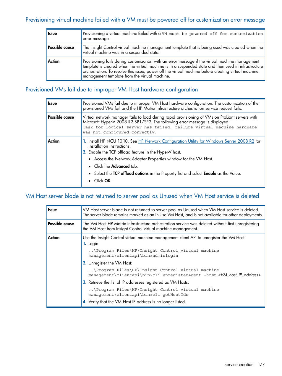 HP Matrix Operating Environment Software User Manual | Page 177 / 223