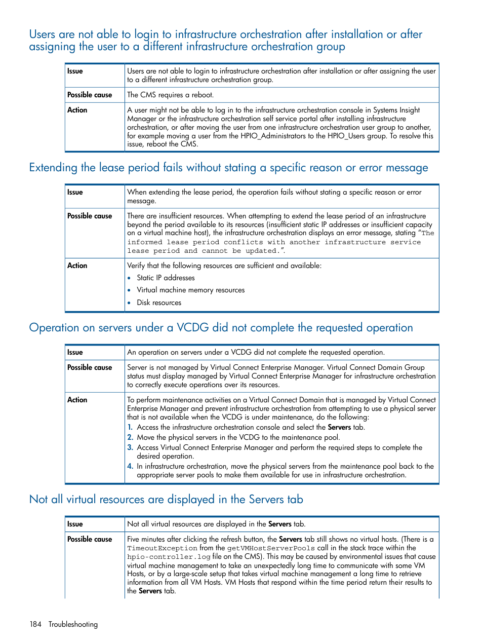 HP Matrix Operating Environment Software User Manual | Page 184 / 223