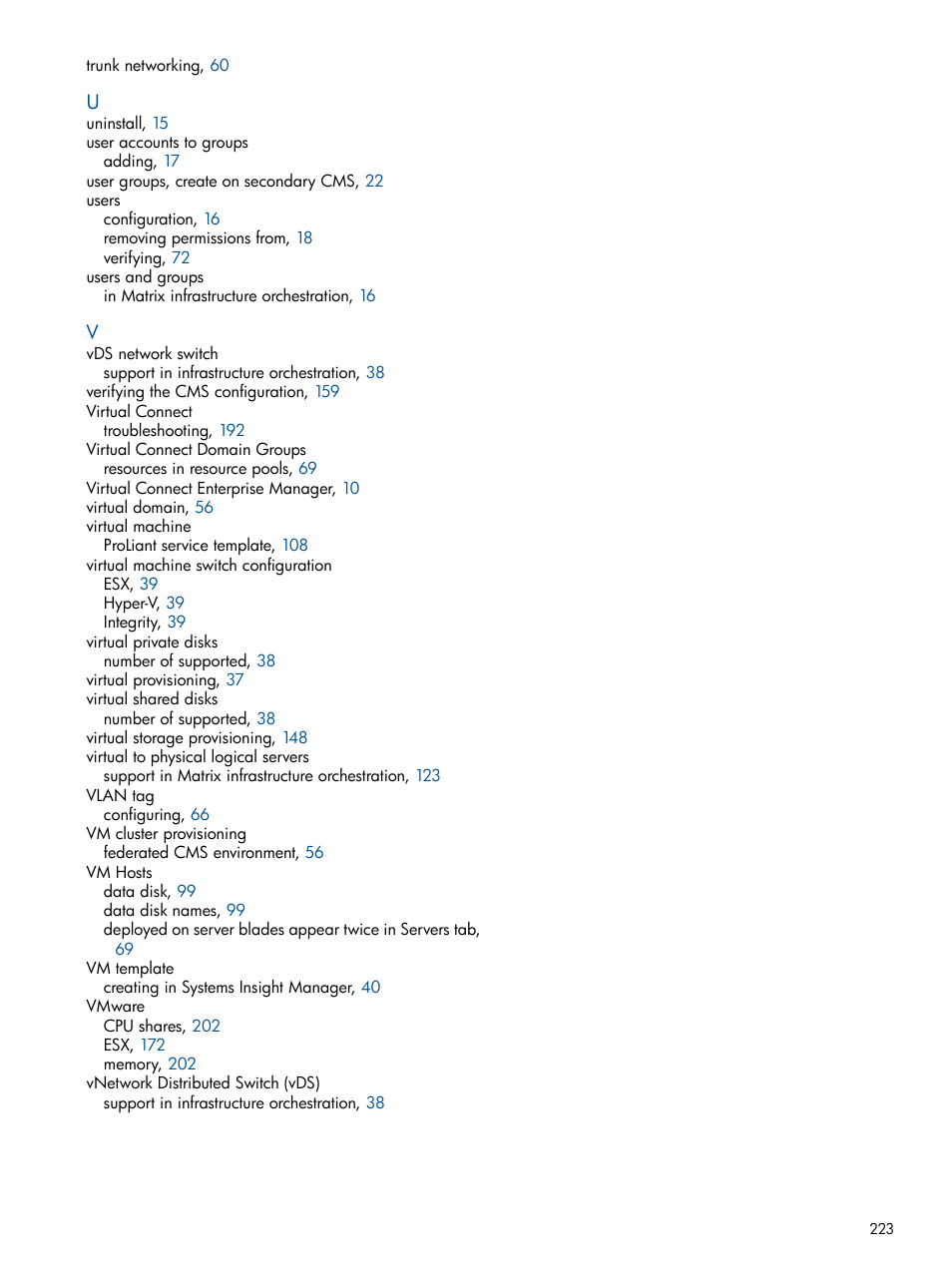 HP Matrix Operating Environment Software User Manual | Page 223 / 223