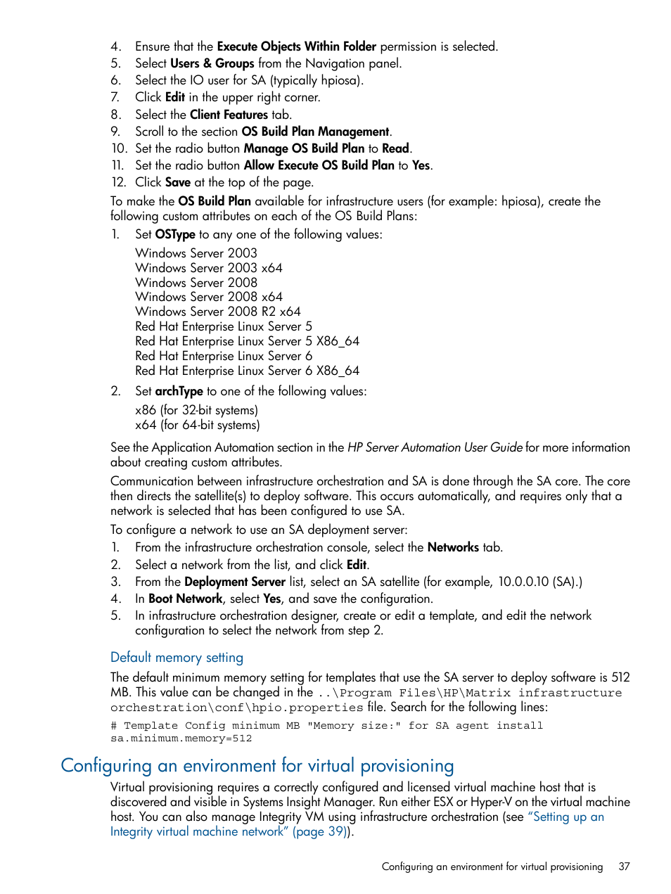 HP Matrix Operating Environment Software User Manual | Page 37 / 223