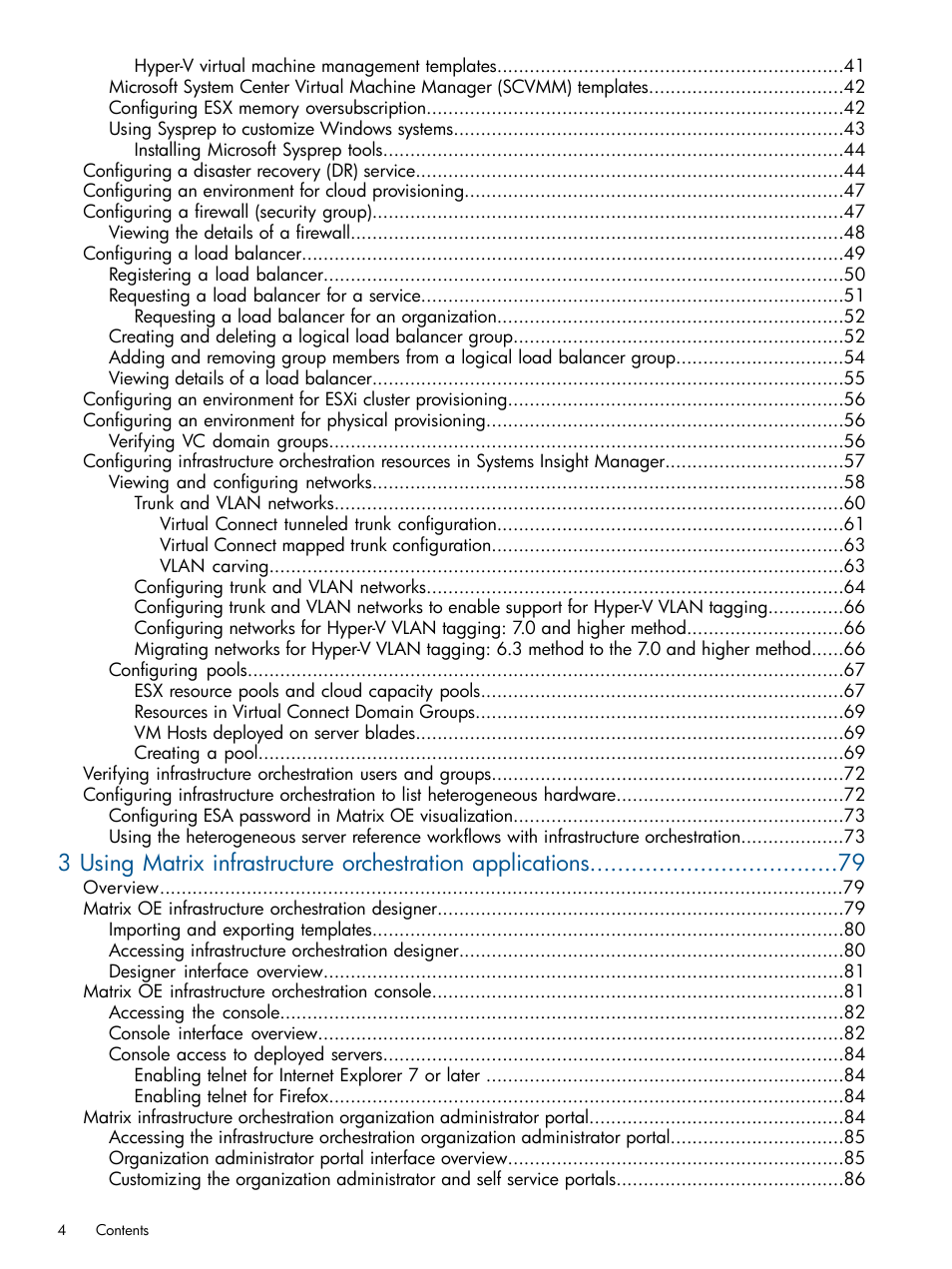 HP Matrix Operating Environment Software User Manual | Page 4 / 223