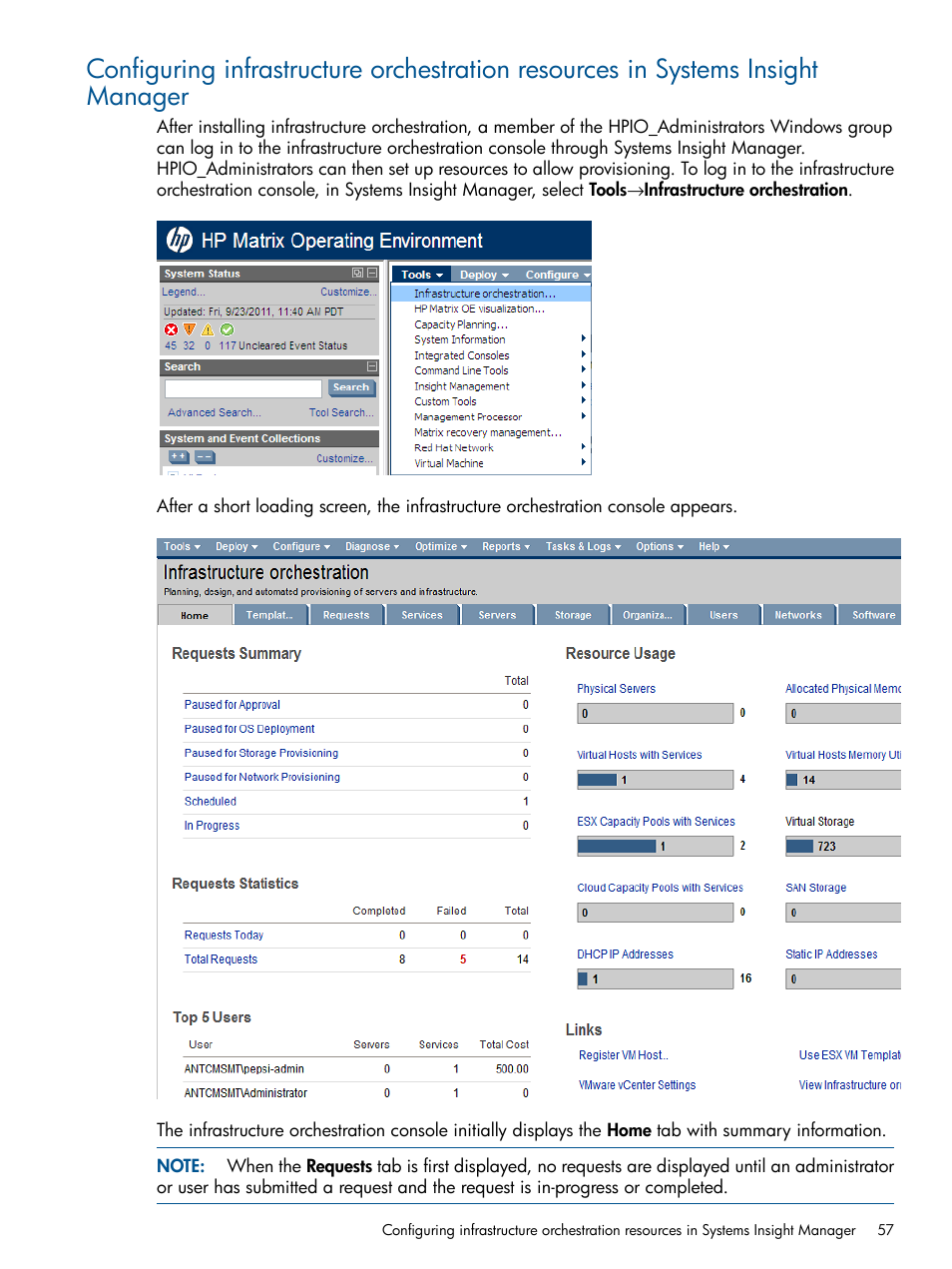 HP Matrix Operating Environment Software User Manual | Page 57 / 223