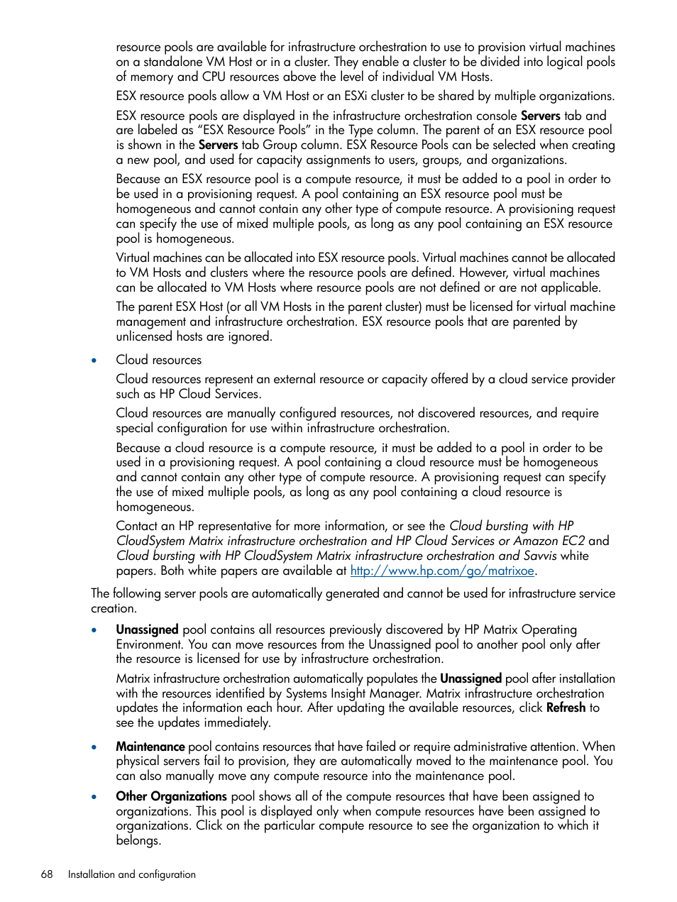 HP Matrix Operating Environment Software User Manual | Page 68 / 223