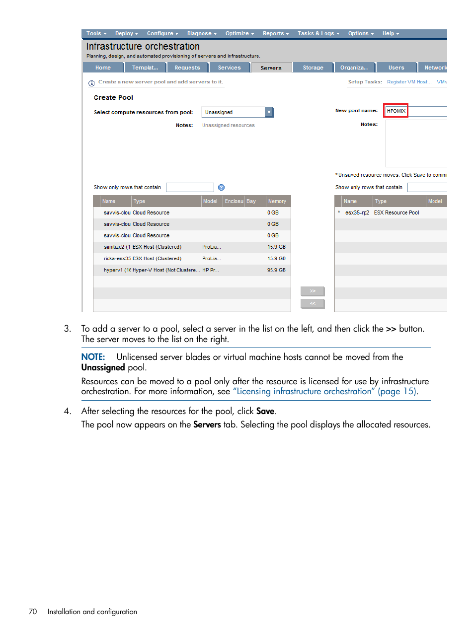 HP Matrix Operating Environment Software User Manual | Page 70 / 223