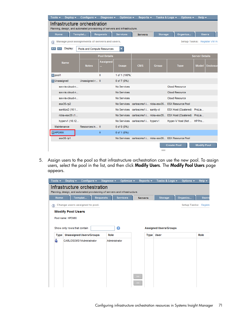 HP Matrix Operating Environment Software User Manual | Page 71 / 223