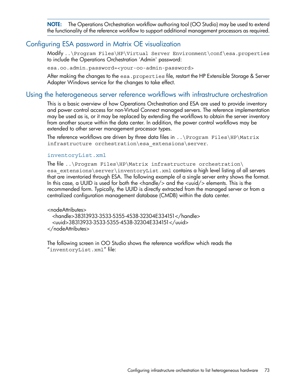HP Matrix Operating Environment Software User Manual | Page 73 / 223