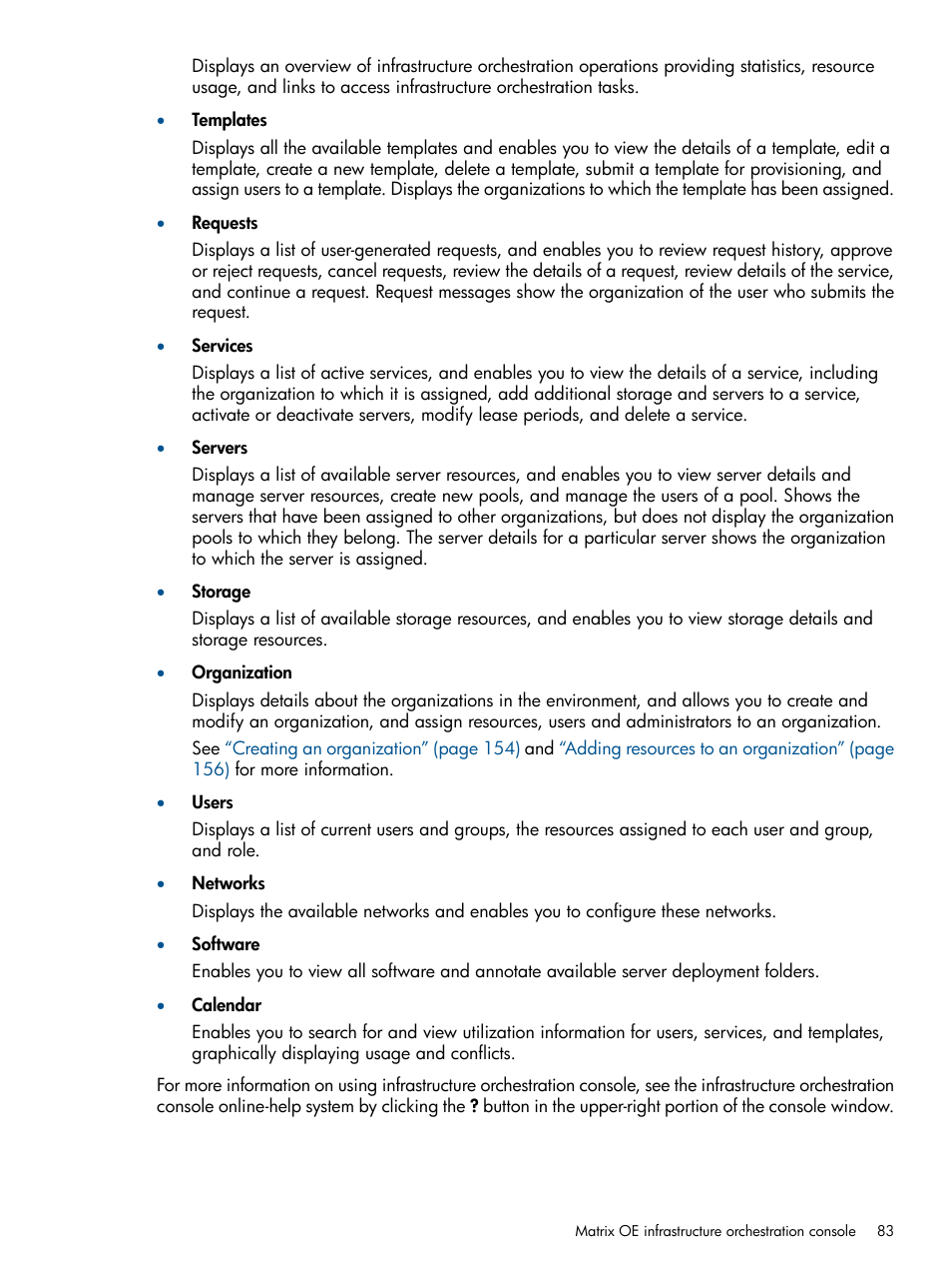 HP Matrix Operating Environment Software User Manual | Page 83 / 223