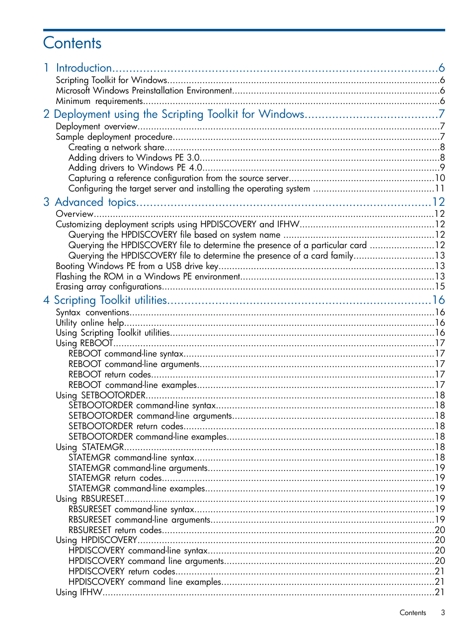 HP Scripting Toolkit for Windows User Manual | Page 3 / 62