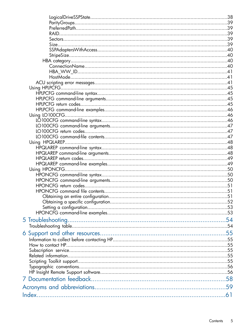 5 troubleshooting, 6 support and other resources | HP Scripting Toolkit for Windows User Manual | Page 5 / 62