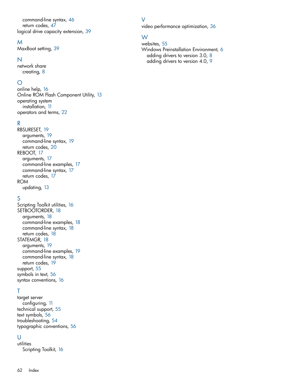 HP Scripting Toolkit for Windows User Manual | Page 62 / 62