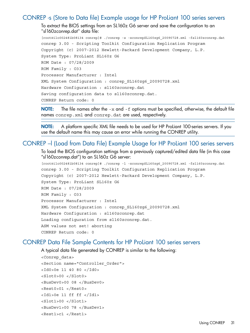 HP ProLiant DL380 Server User Manual | Page 31 / 65