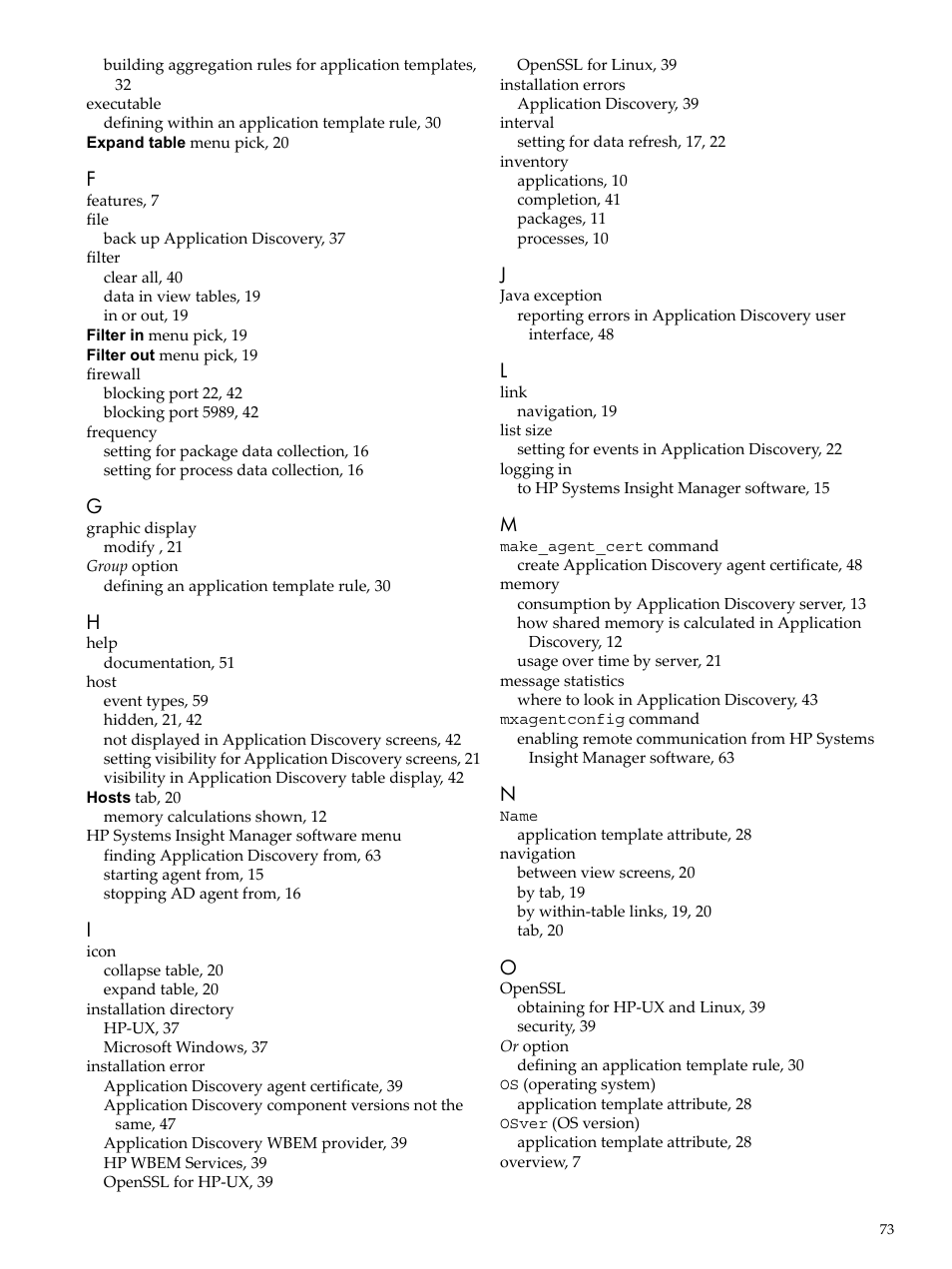 HP Matrix Operating Environment Software User Manual | Page 73 / 75