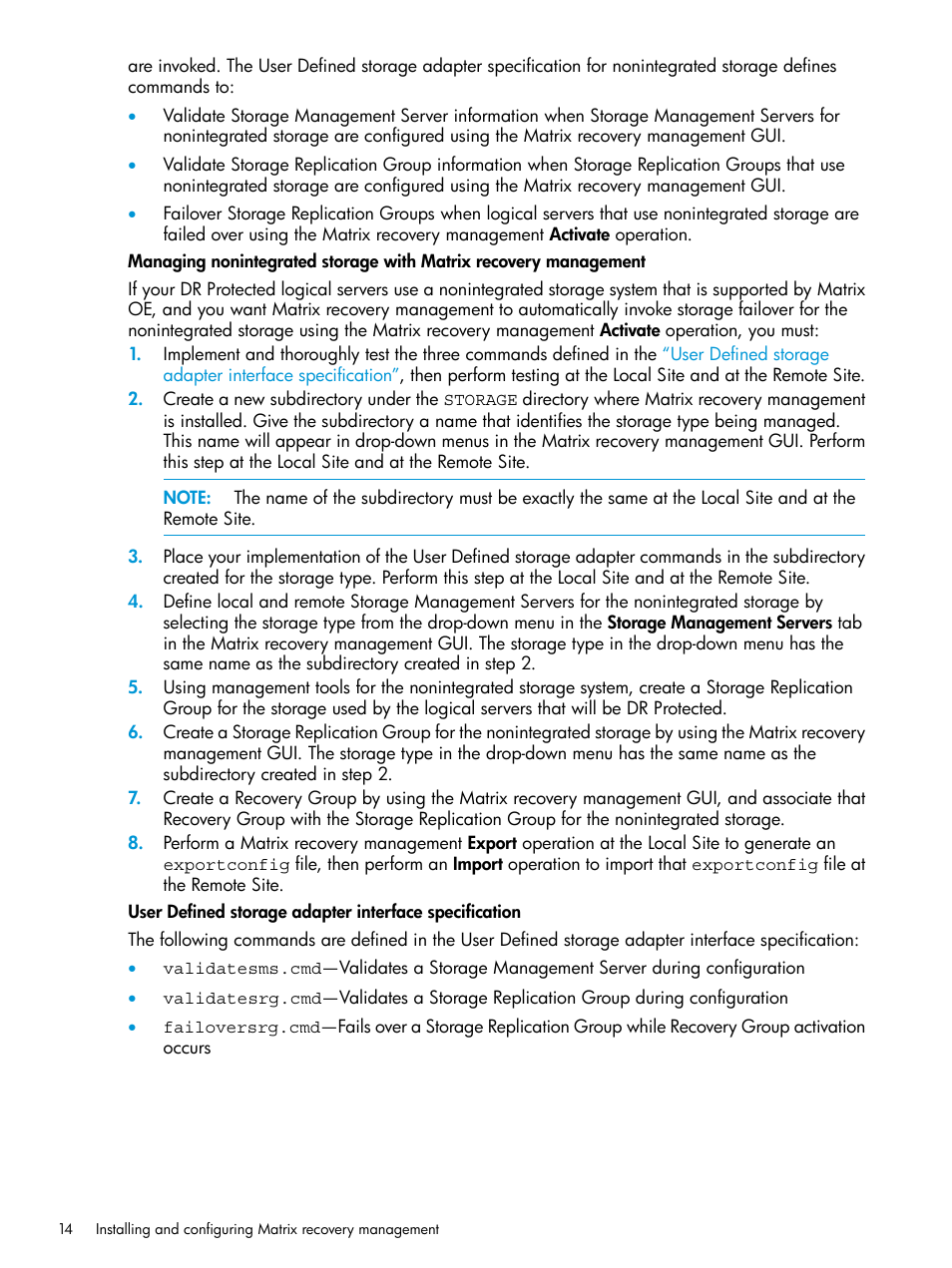 HP Matrix Operating Environment Software User Manual | Page 14 / 76