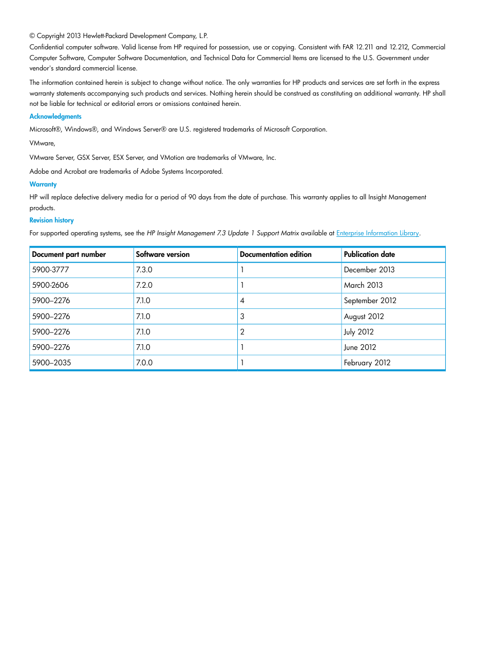 HP Matrix Operating Environment Software User Manual | Page 2 / 76