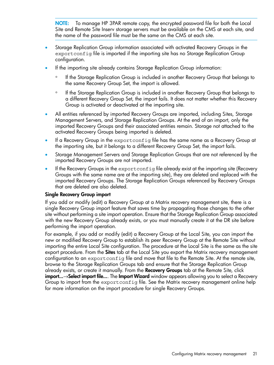 HP Matrix Operating Environment Software User Manual | Page 21 / 76