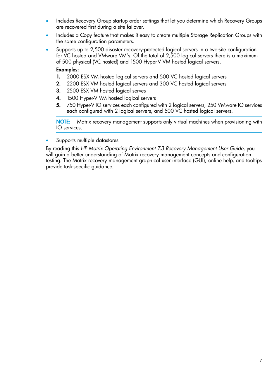 HP Matrix Operating Environment Software User Manual | Page 7 / 76