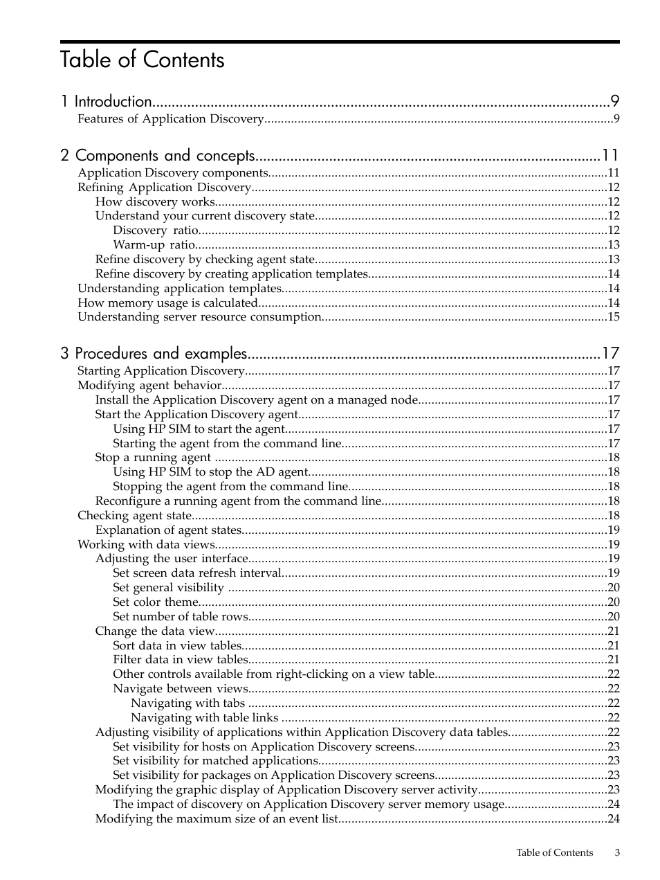 HP Matrix Operating Environment Software User Manual | Page 3 / 77