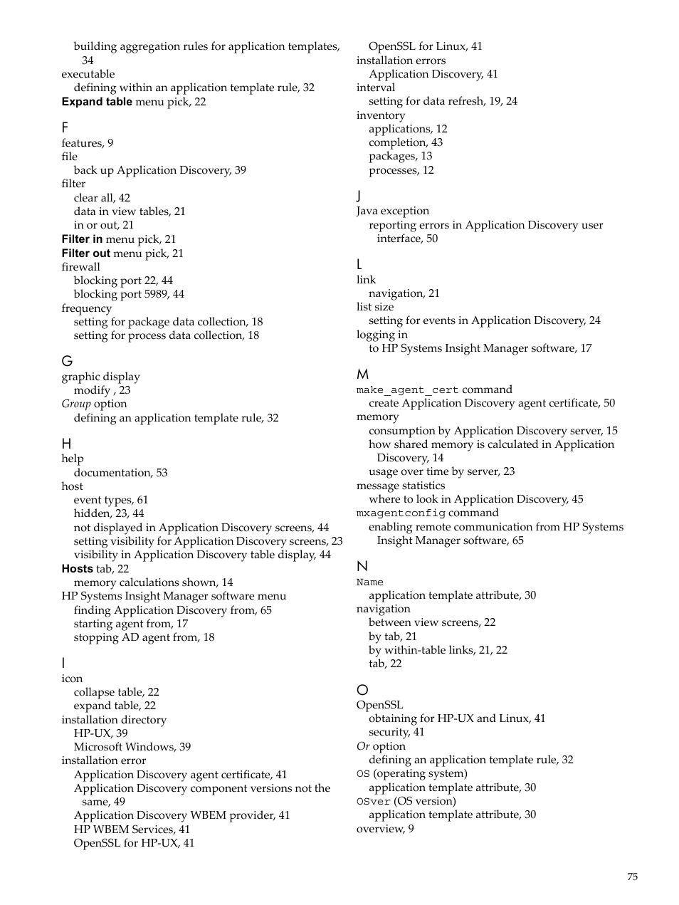 HP Matrix Operating Environment Software User Manual | Page 75 / 77