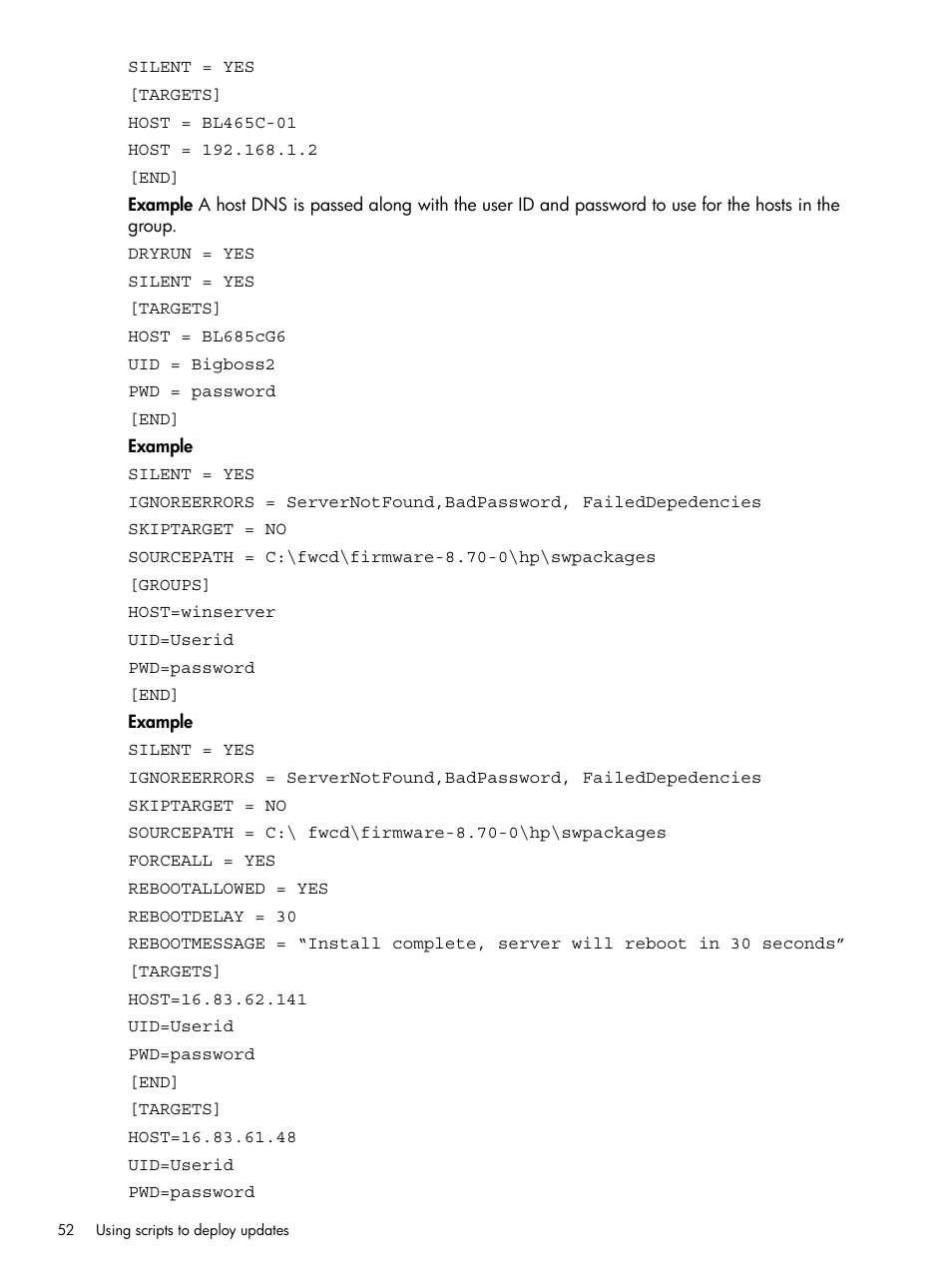 HP Smart Update Manager User Manual | Page 52 / 77