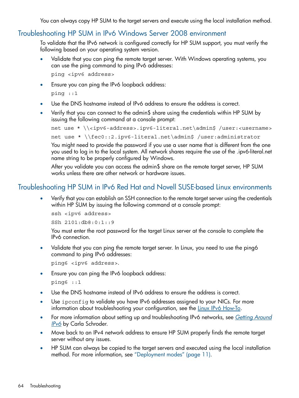 HP Smart Update Manager User Manual | Page 64 / 77