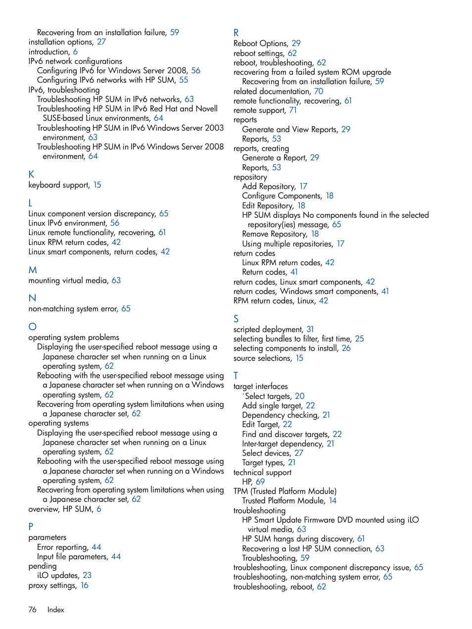 HP Smart Update Manager User Manual | Page 76 / 77