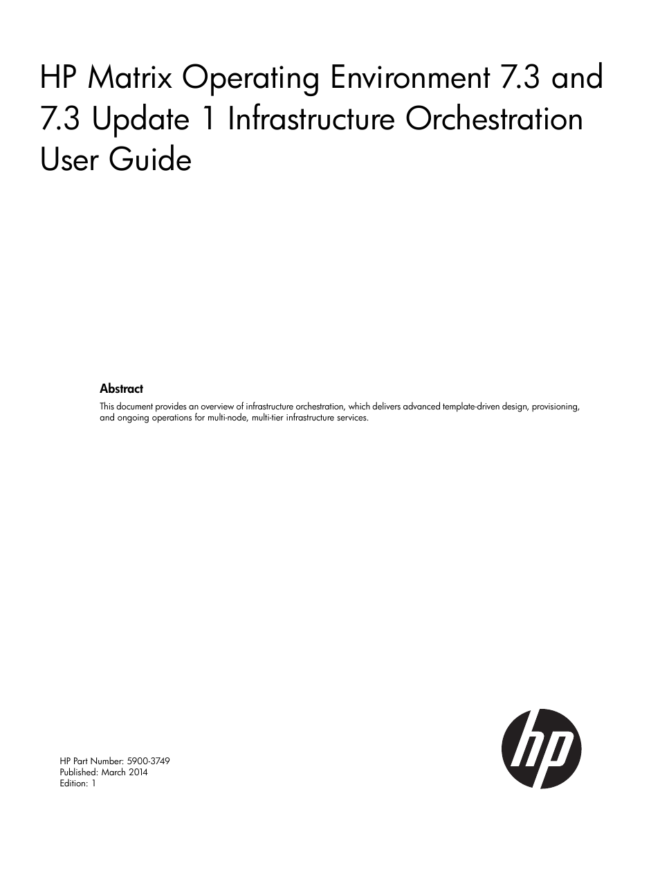 HP Matrix Operating Environment Software User Manual | 264 pages