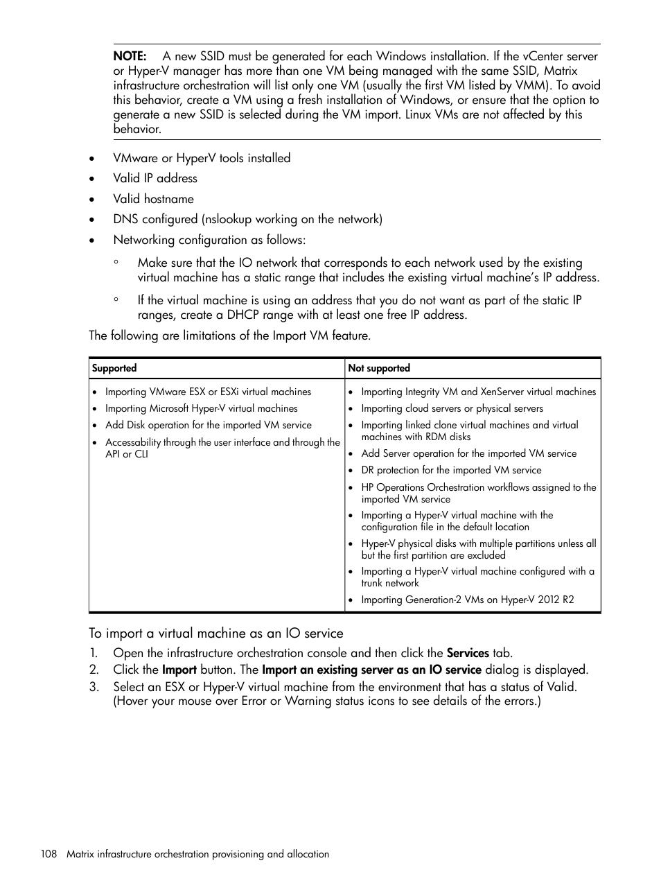 HP Matrix Operating Environment Software User Manual | Page 108 / 264