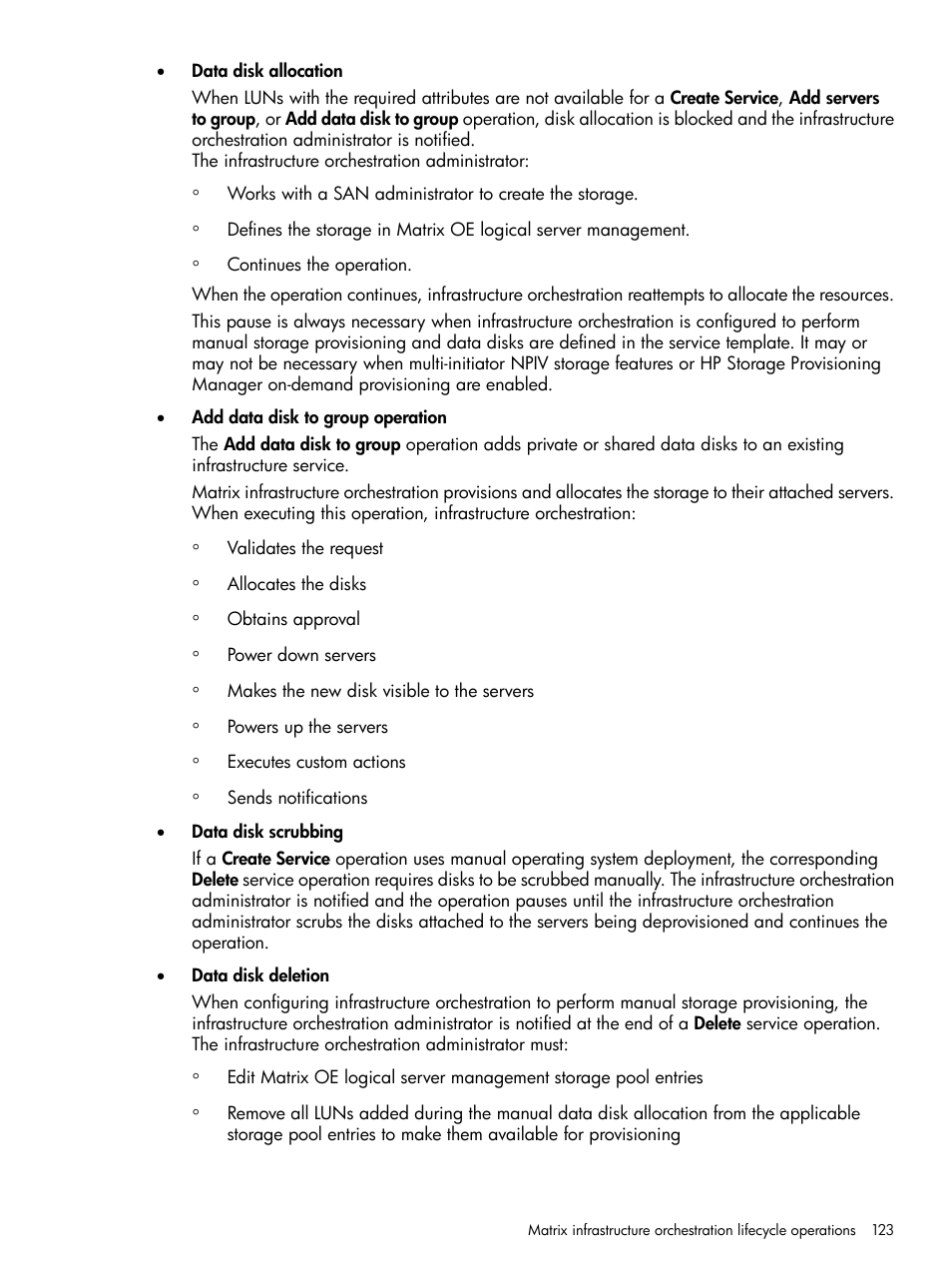 HP Matrix Operating Environment Software User Manual | Page 123 / 264