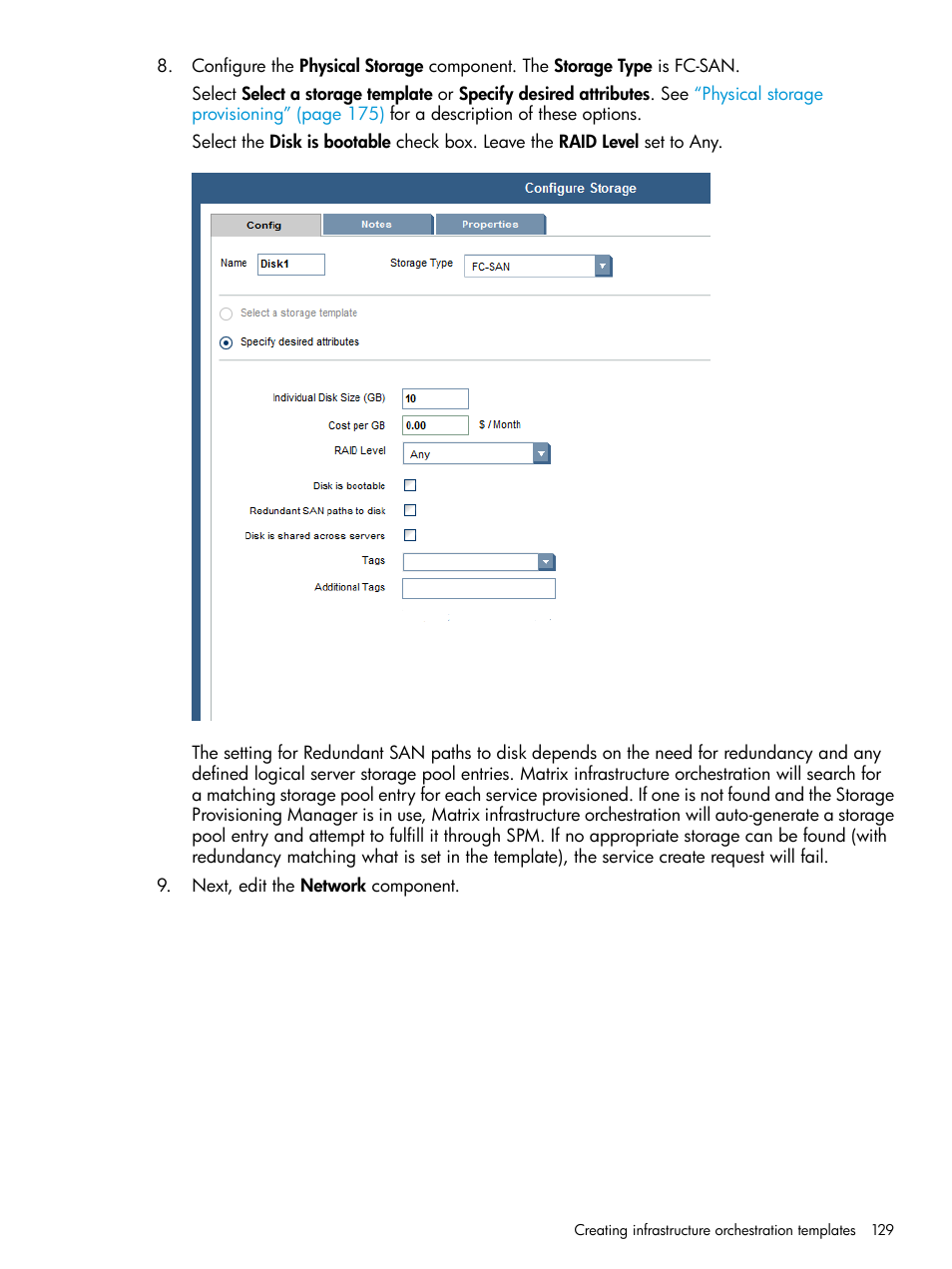 HP Matrix Operating Environment Software User Manual | Page 129 / 264