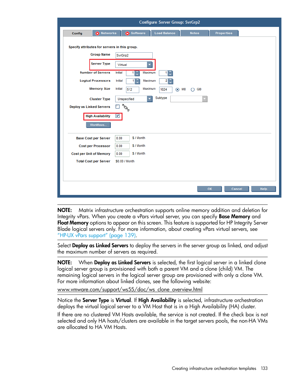 HP Matrix Operating Environment Software User Manual | Page 133 / 264