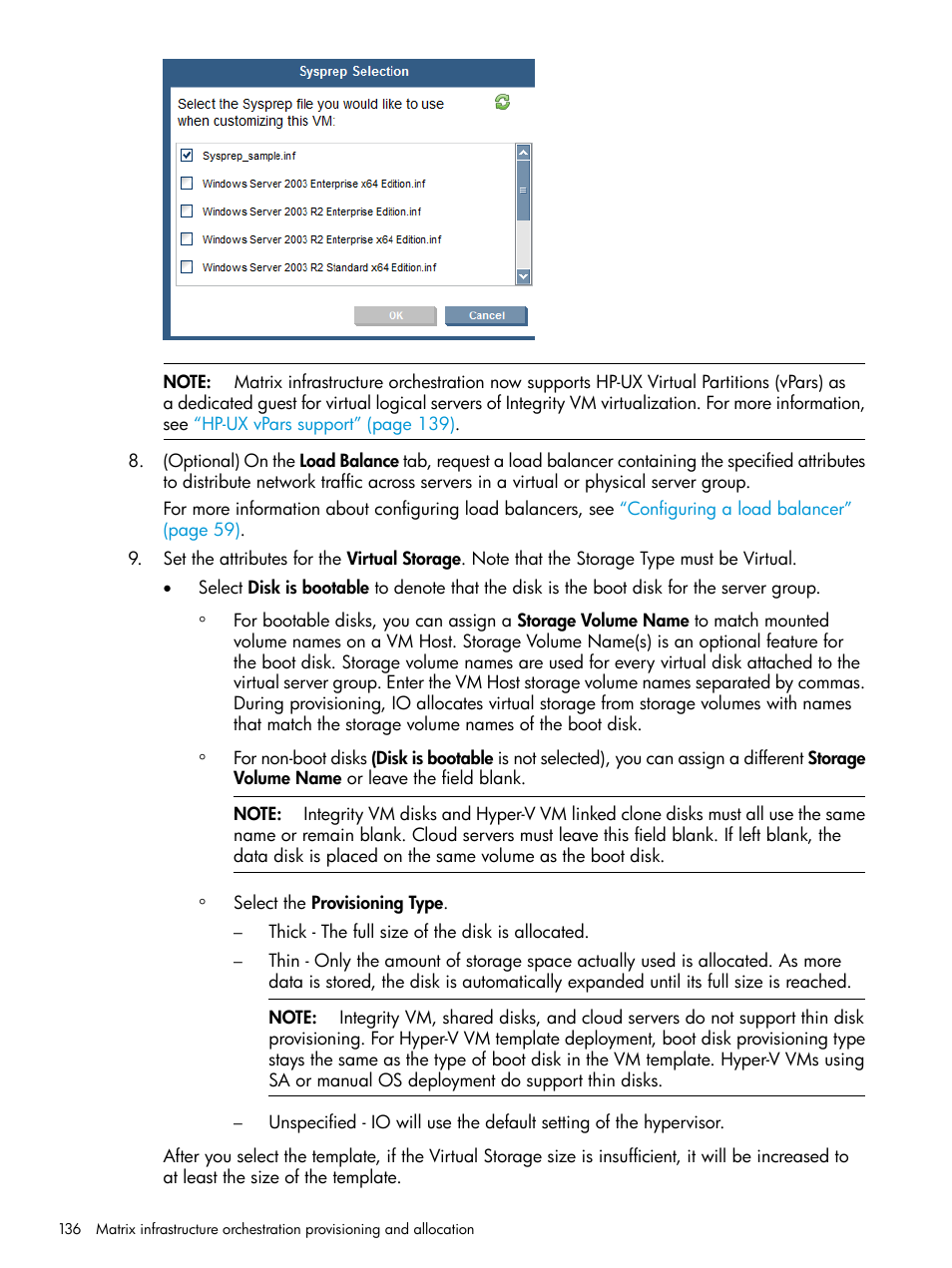 HP Matrix Operating Environment Software User Manual | Page 136 / 264