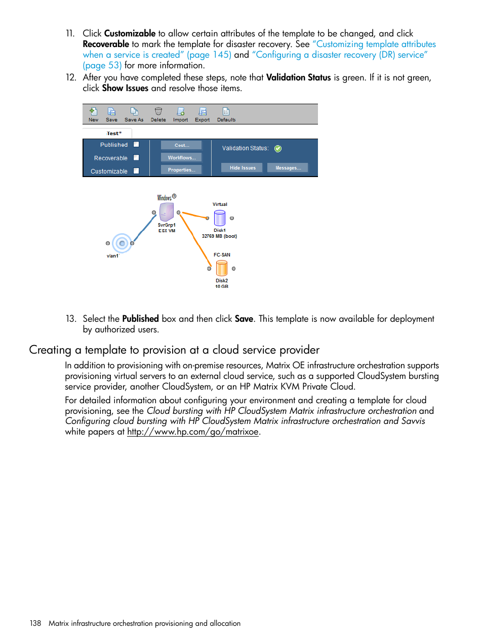 HP Matrix Operating Environment Software User Manual | Page 138 / 264