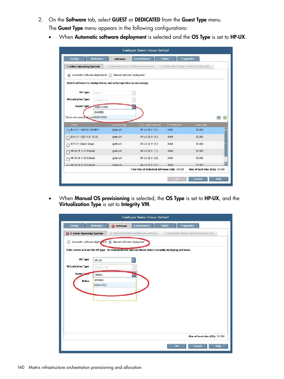 HP Matrix Operating Environment Software User Manual | Page 140 / 264