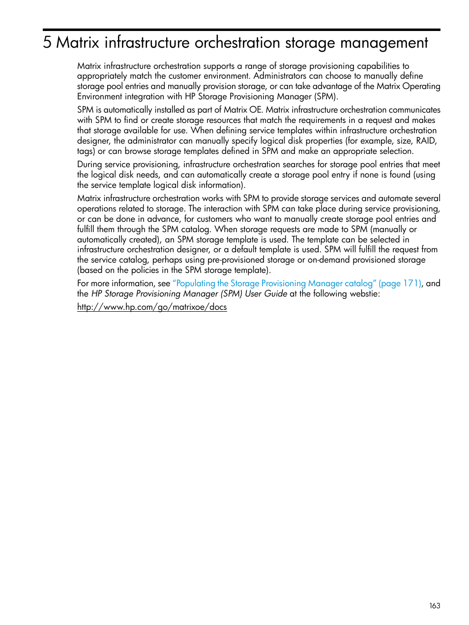 HP Matrix Operating Environment Software User Manual | Page 163 / 264