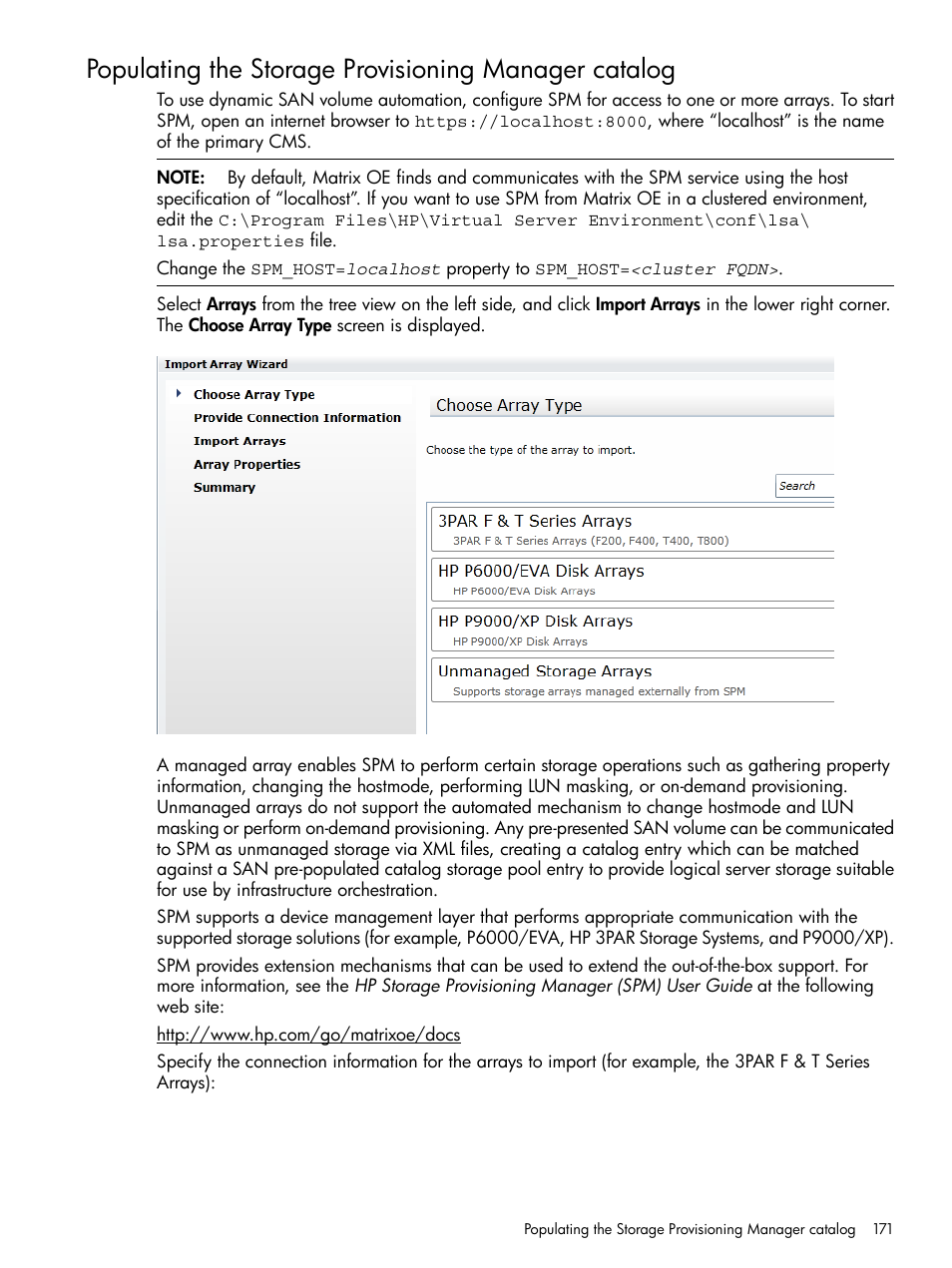 HP Matrix Operating Environment Software User Manual | Page 171 / 264