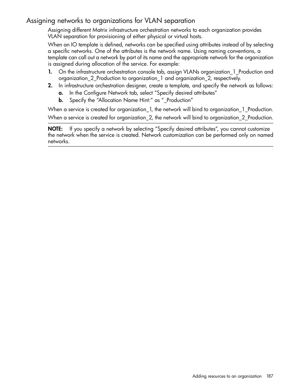 HP Matrix Operating Environment Software User Manual | Page 187 / 264