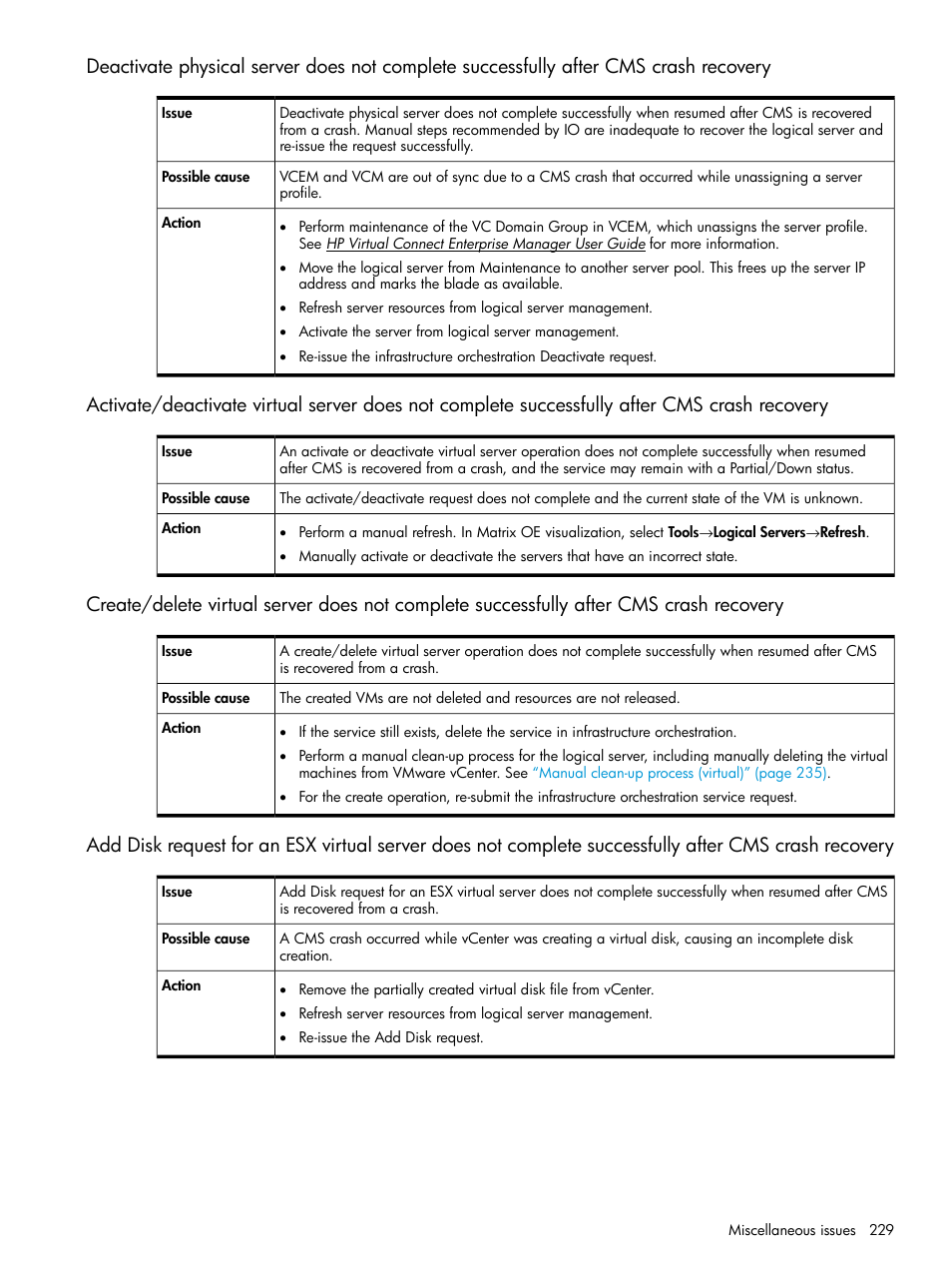 HP Matrix Operating Environment Software User Manual | Page 229 / 264