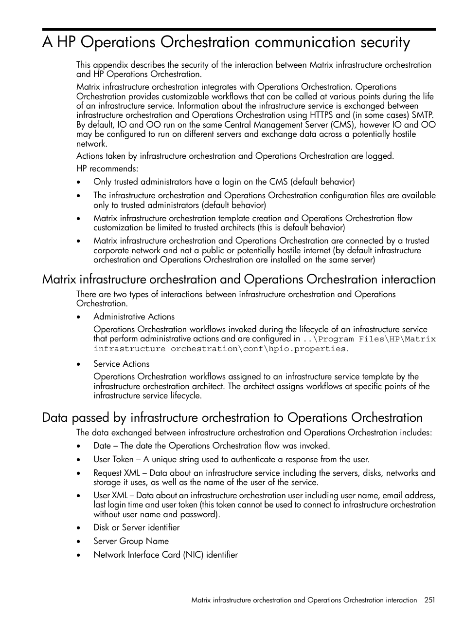 HP Matrix Operating Environment Software User Manual | Page 251 / 264