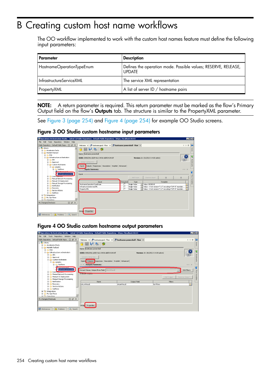B creating custom host name workflows | HP Matrix Operating Environment Software User Manual | Page 254 / 264