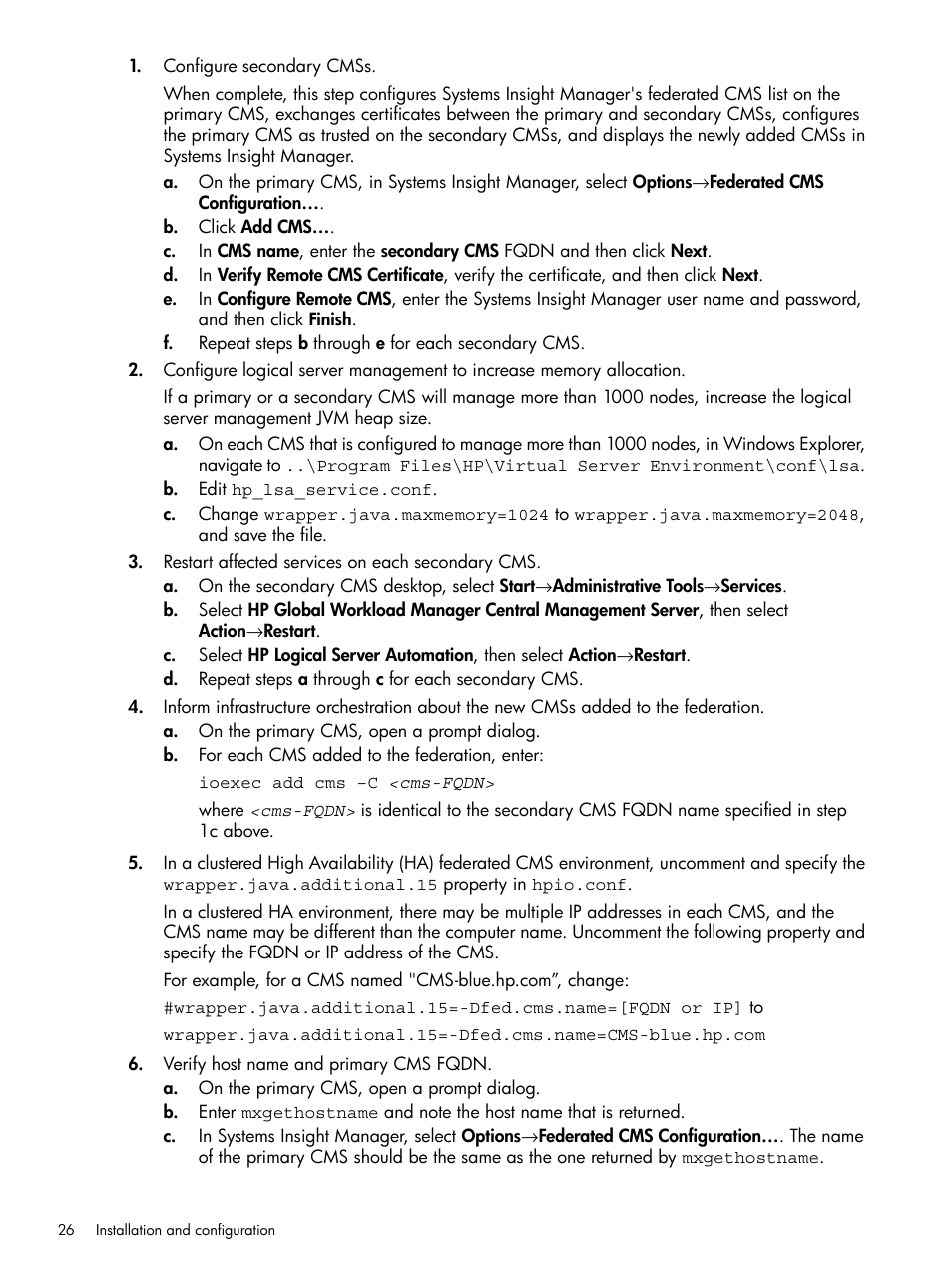 HP Matrix Operating Environment Software User Manual | Page 26 / 264