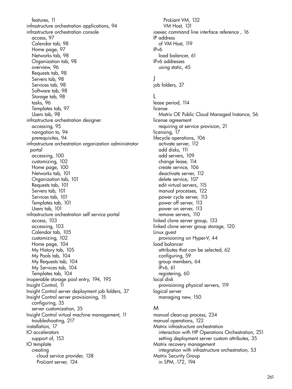 HP Matrix Operating Environment Software User Manual | Page 261 / 264