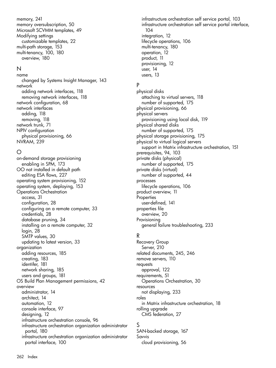 HP Matrix Operating Environment Software User Manual | Page 262 / 264