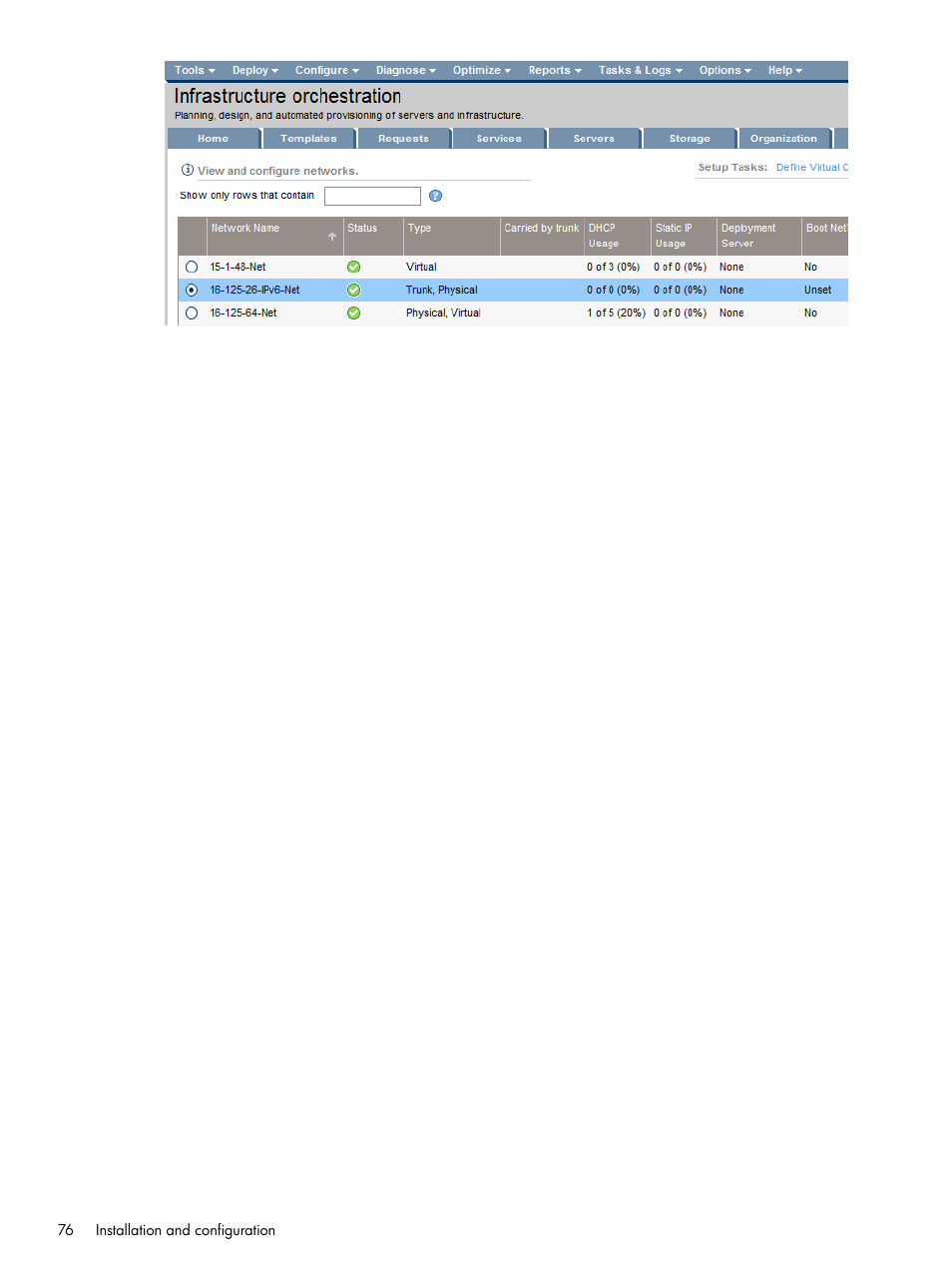 HP Matrix Operating Environment Software User Manual | Page 76 / 264