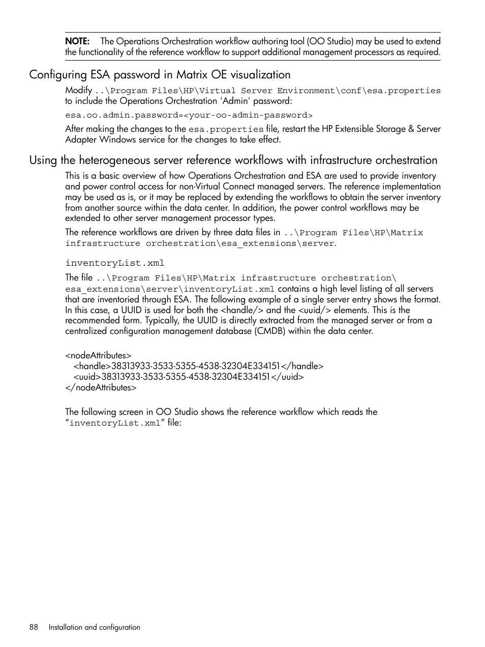 HP Matrix Operating Environment Software User Manual | Page 88 / 264