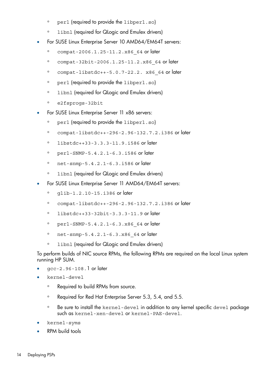 HP ProLiant Support Pack (User Guide) User Manual | Page 14 / 51